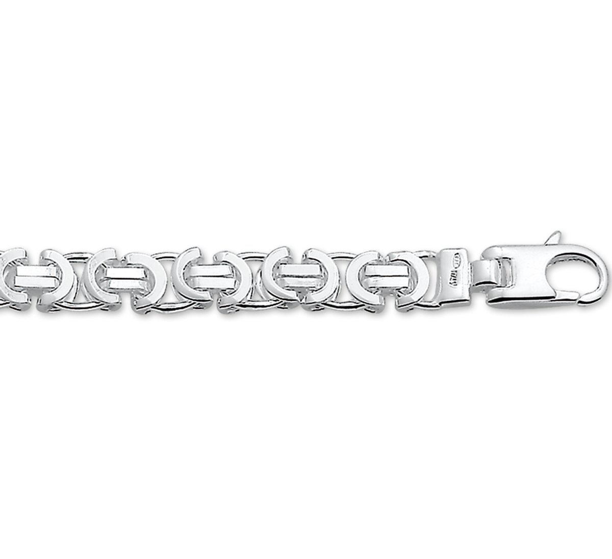 Vigor ketting konings plat 6,5 mm - Zilver
