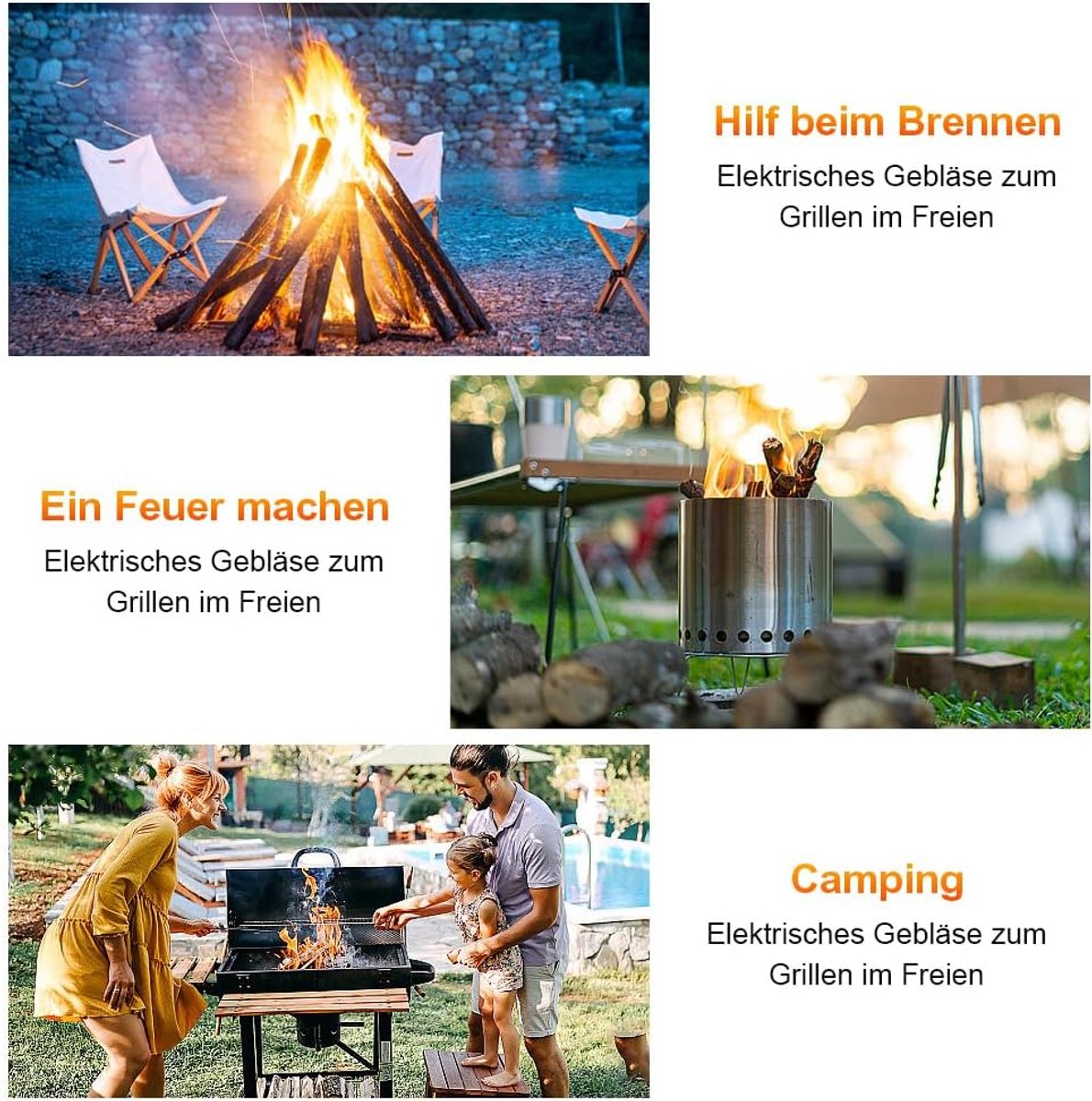 SnelShoppen - Turbine Ventilator met Luchtuitlaat, Snelheidsregeling voor Barbecue, Houtkachel, Generator, Koelkast en Meer - 3500 RPM, Duurzaam, Mult