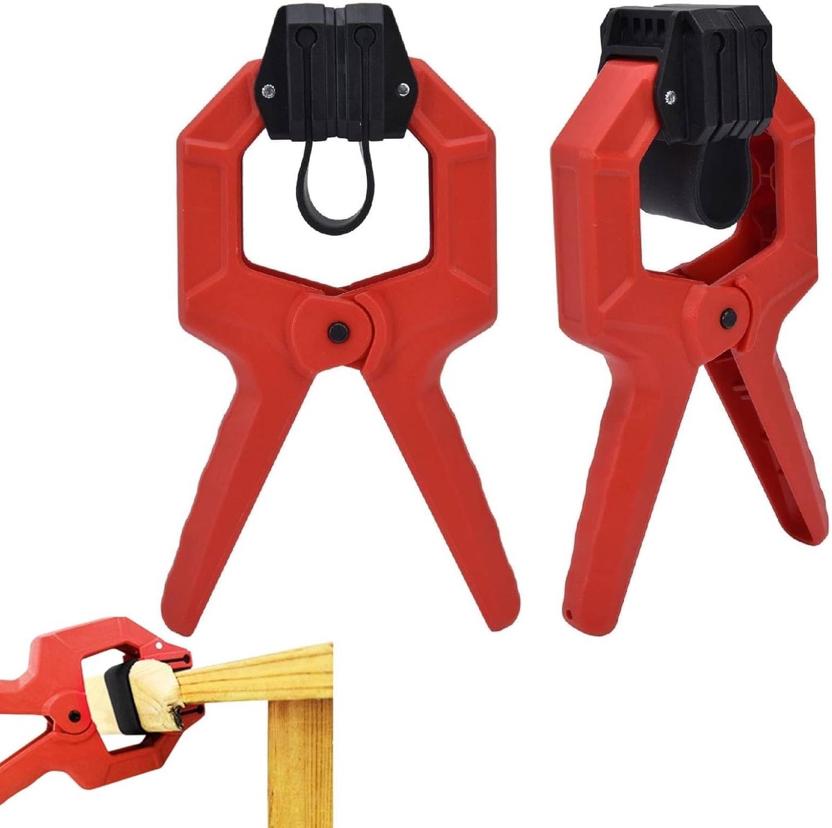 SnelShoppen - Spring Clamps 2 Stuks - G-Type Klemmen met Grote Spanwijdte - Hoge Spanning Klemmen voor Houtbewerking - Non-slip Snelle Klemmen met Rub