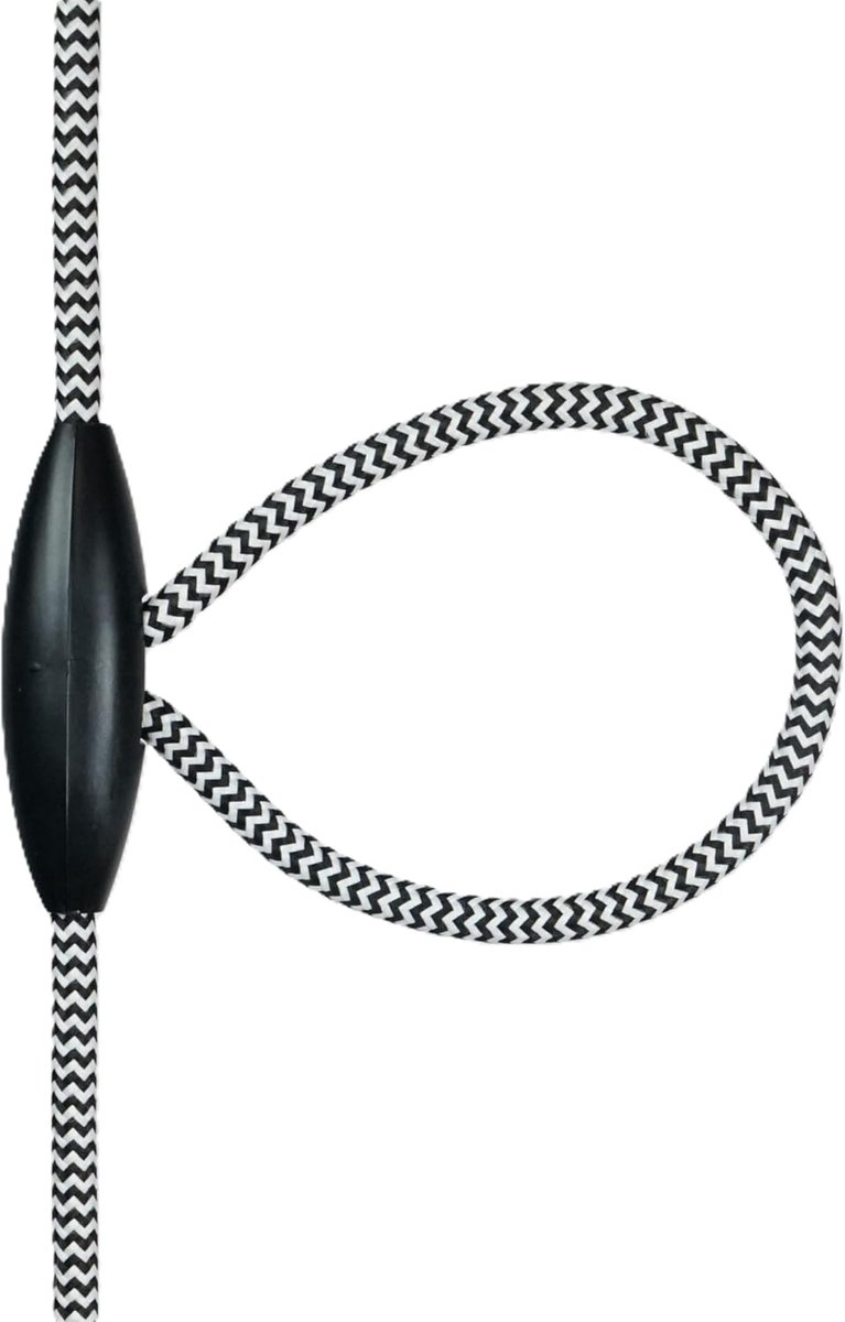 SnelShoppen - Cable Shortener Torpedo voor Hanglampen Zwart | Eenvoudig Kabel Inkorten zonder Gereedschap | Verstelbare Lampkabel voor Pendelverlichti