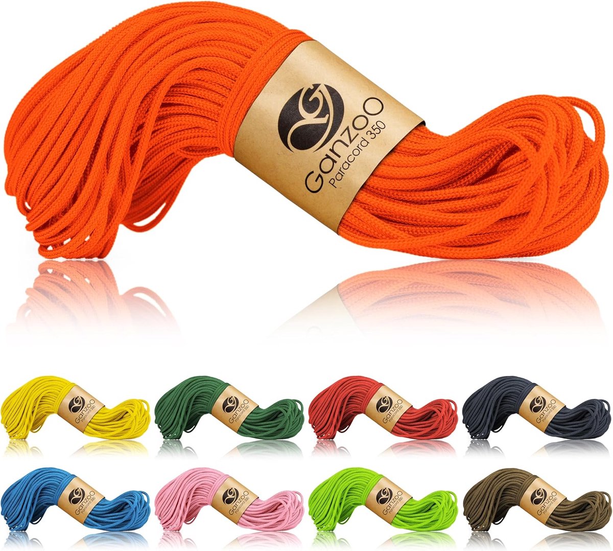 SnelShoppen - Paracord 350 Nylon Touw 0.3 cm 30 m, Robuuste Nylon/Polyester Jacket, 100% Nylon Kern, Breeklast 150 kg, Perfect voor Knopen, Hoisten, A