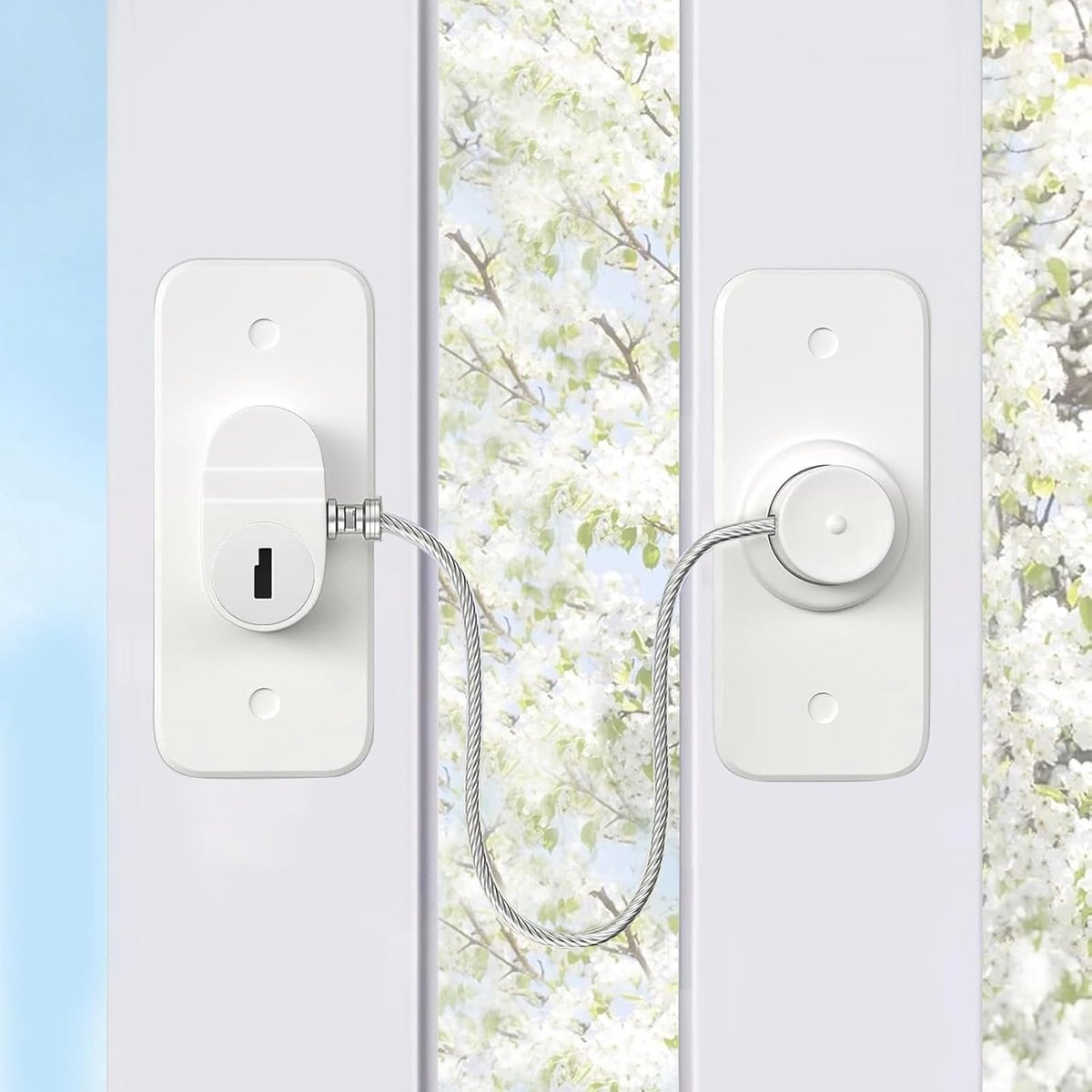 SnelShoppen - 2 Pack Raambeveiliging voor Kinderen en Huisdieren, Kindveilige Window Limiter, Zelfklevend Beveiligingsslot voor UPVC, Aluminium en Hou