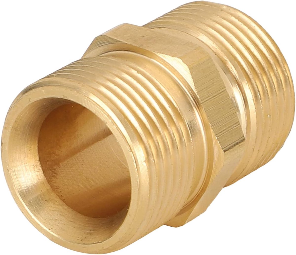 SnelShoppen - High Pressure Sprayer Adapter M22 - 14mm Hozekoppeling - Messing Draad - Duurzaam en Roestvrij - Voor Drukreiniger - Stabiele Verbinding