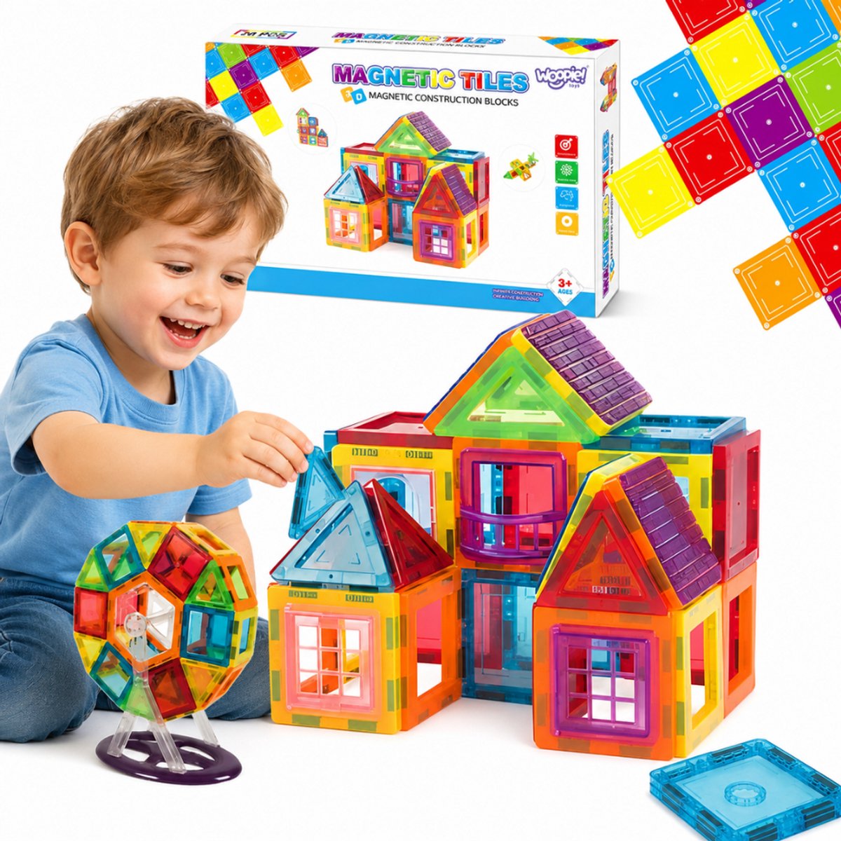 Woopie 3D magnetische blokken educatieve panelen voor kinderen - UNI