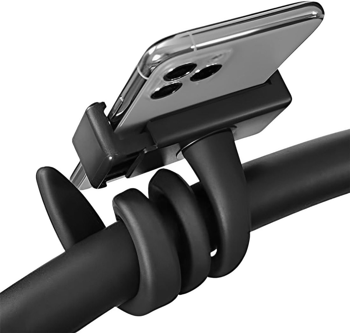 SnelShoppen - Mobiele Telefoonhouder voor Kinderwagen met Antislip Arm, Flexibele Telefoonklem van Zachte Legering, Ideaal voor Kinderwagens en Bureau