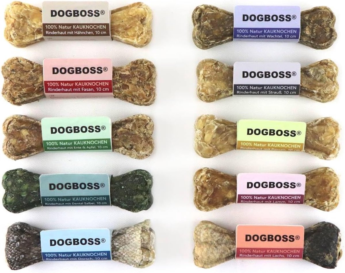 SnelShoppen - 100% Natuurlijke Kauwbotten voor Kleine Honden (2-10 kg) - 10 Stuks, 10 cm, in Diverse Smaken - Gezonde Kauwsnacks voor Honden