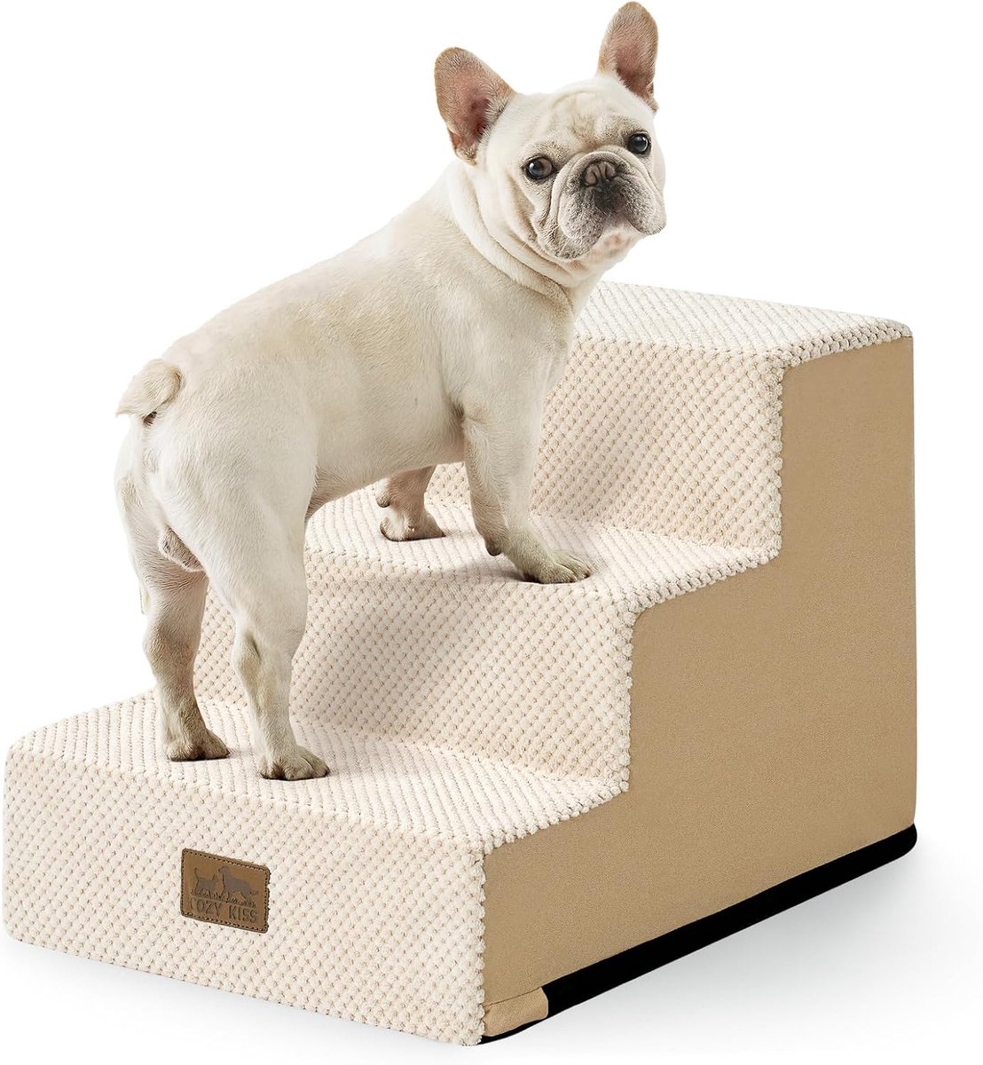 SnelShoppen - COZY KISS Brede Honden Trappen voor Kleine Honden, Dierentrap voor Bed, Bank, Auto, Antislip Honden Trappen voor Oudere Katten, Puppy en