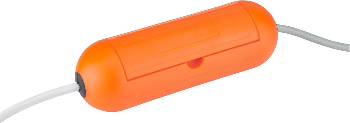 SnelShoppen - Waterdichte verlengkabels met 2 stopcontacten - IP54 buitenhuis - Oranje - Geschikt voor tuin, camping, feest en meer