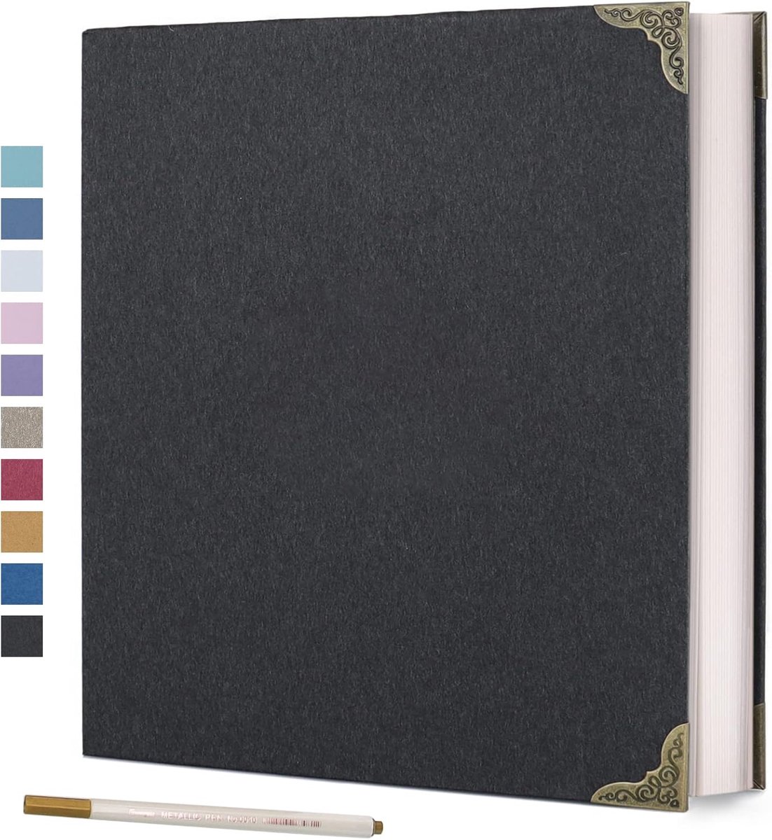 SnelShoppen - Photo Album 12x12 inch, Zelfklevend, 60 Pagina's, DIY Scrapbook Set met 3 Ringen, Huwelijks- en Verjaardagscadeau voor Vrienden en Famil
