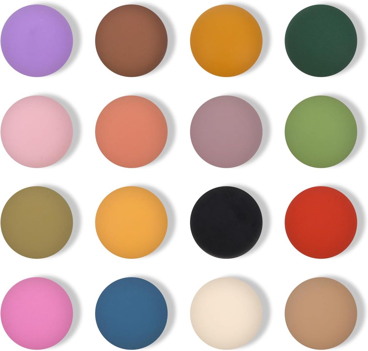 SnelShoppen - 16 Pack Fridge Magnets voor Locker - Kleurige Ronde Magneten - Schattige Matte Decoratieve Kleine Sterke Magneten - Mini Grappige Whiteb
