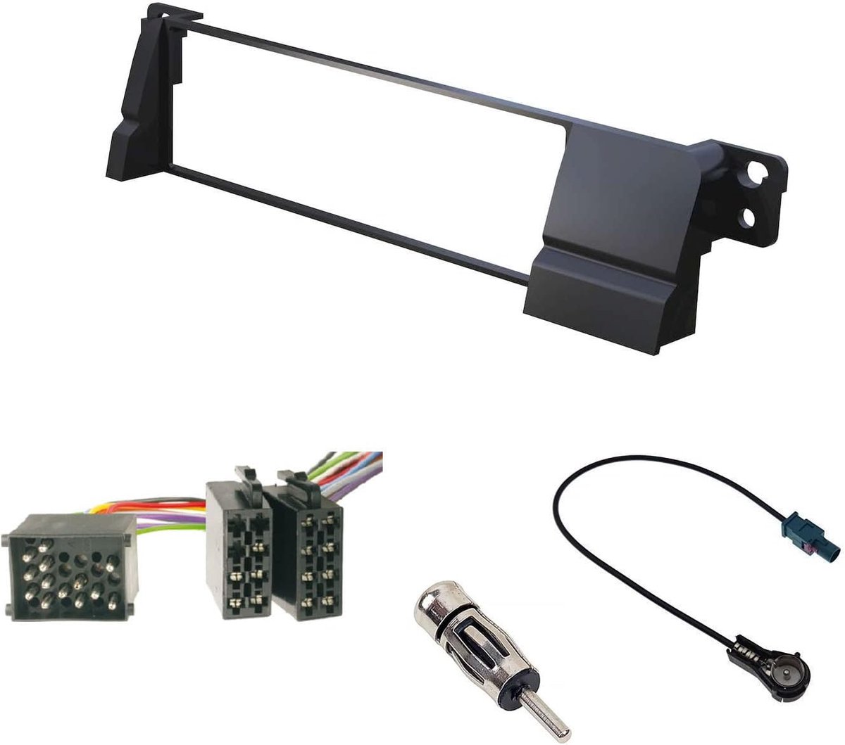 SnelShoppen - Audioproject A170 Autoradio Inbouwset BMW 3-serie E46 - Professionele Radioblende, Radioadapter, 2 Antenneadapters Fakra naar ISO, Extra