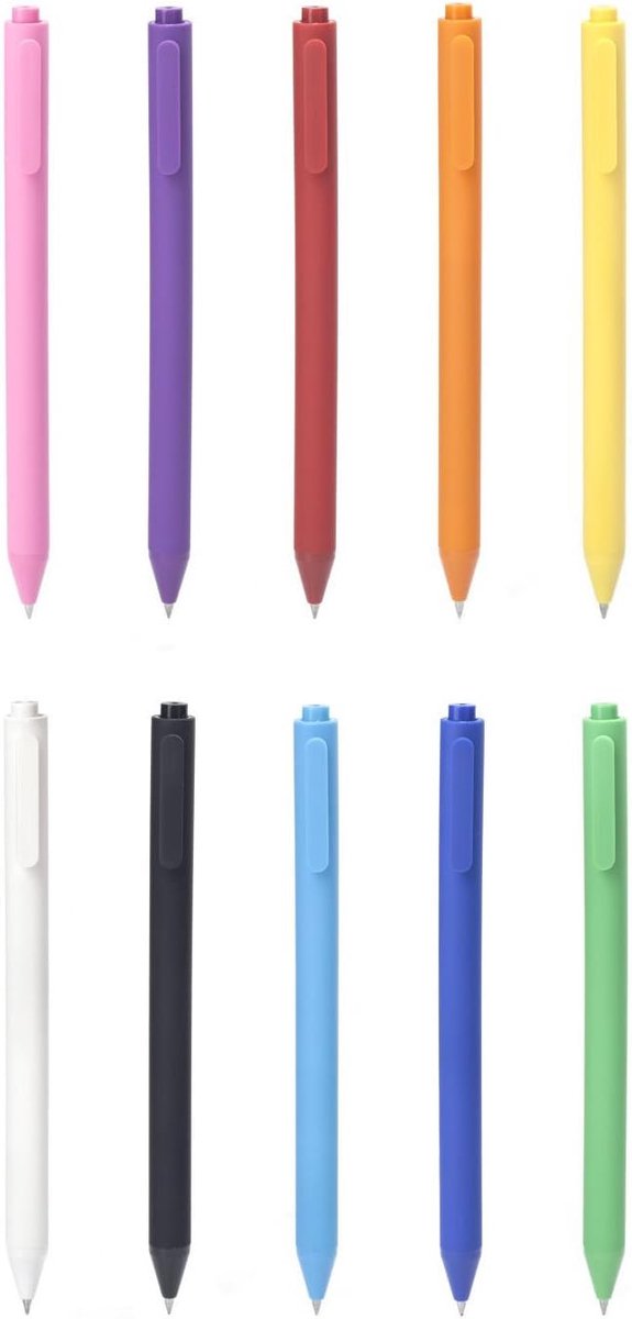 Thijox - Gelpennen Set van 10 - Multi Gekleurde Gel Ink Pennen - Fijne Inkt Balpennen voor Creatief Schrijven, Dagboek, Illustraties, Perfect voor Kin