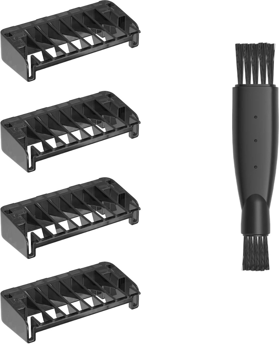 Thijox - Opzetkam voor Tondeuse 1/2/3/5mm - 4 Baardkammen voor Precisie en Comfort - Compatibel met Diverse Tondeuses - Perfect voor Thuisgebruik en P