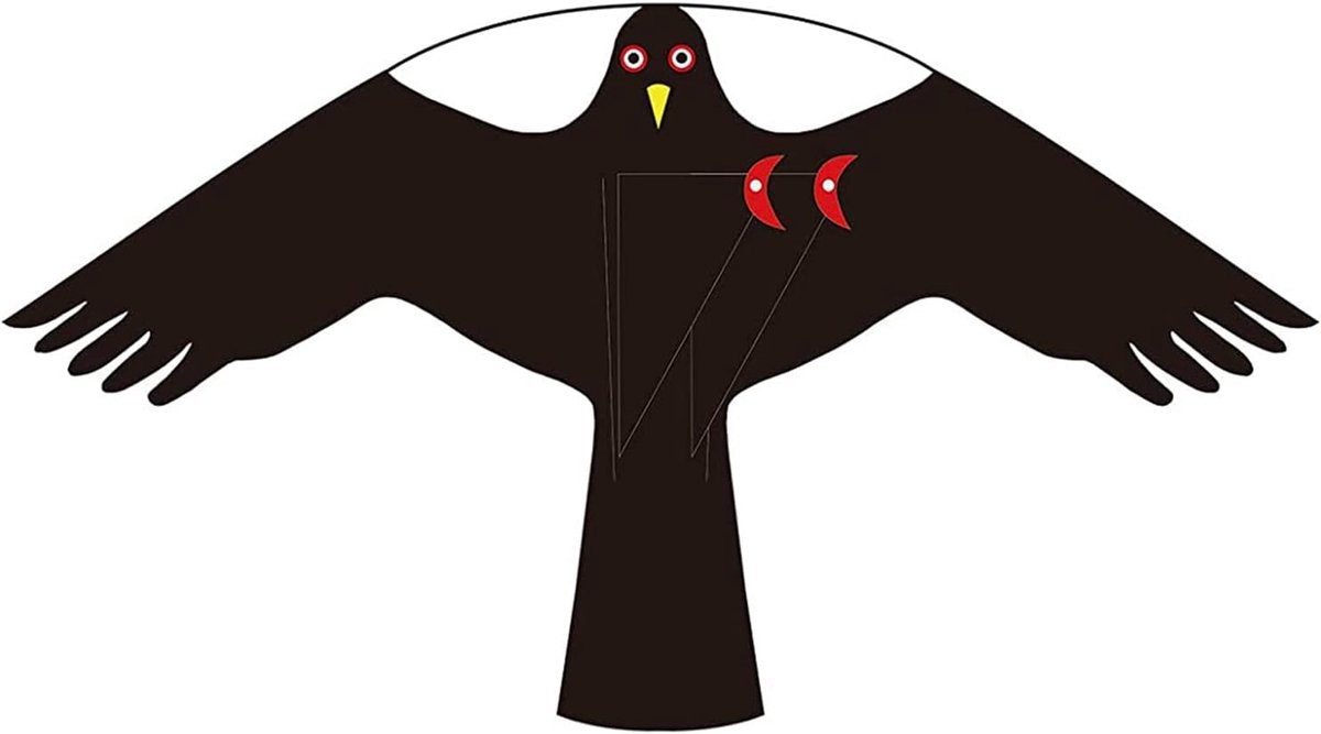 SnelShoppen - Scarecrow Flying Kite voor Tuin en Boerderij - Effectieve Vogelafschrikker - Reflecterend Materiaal - Vogelbestrijdingsoplossing