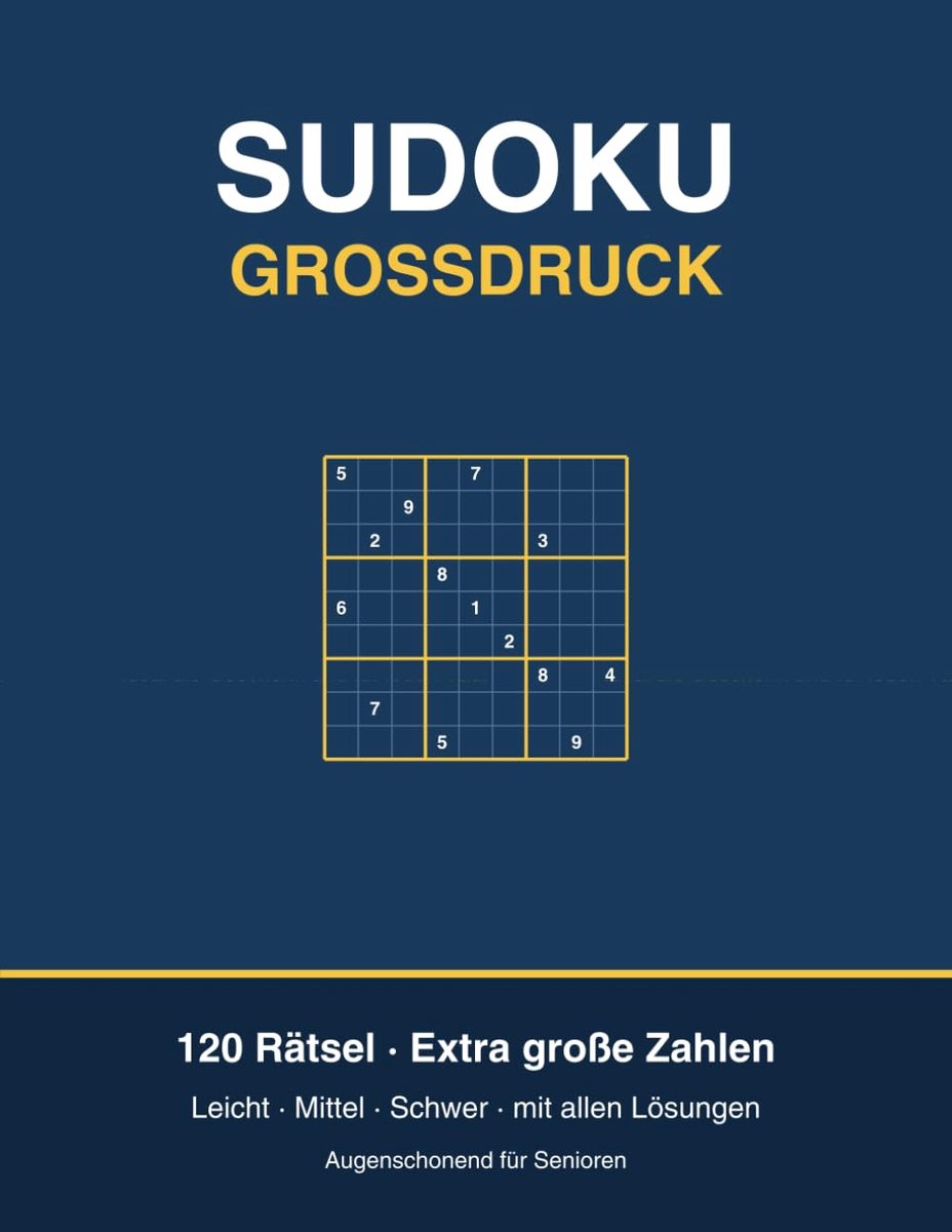 SnelShoppen - Sudoku Großdruck: 120 Grote Sudoku Puzzels in Extra Grote Schrift - Leicht, Mittel & Schwer - Oplossingen Inclusief - Ideaal voor Senior