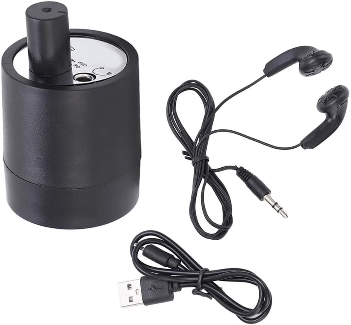 SnelShoppen - Audio Amplifier Kit met Verbeterde Microfoon voor Geluidsdetectie door Muren en Deuren, Duurzaam ABS Materiaal, Perfect voor Veiligheid