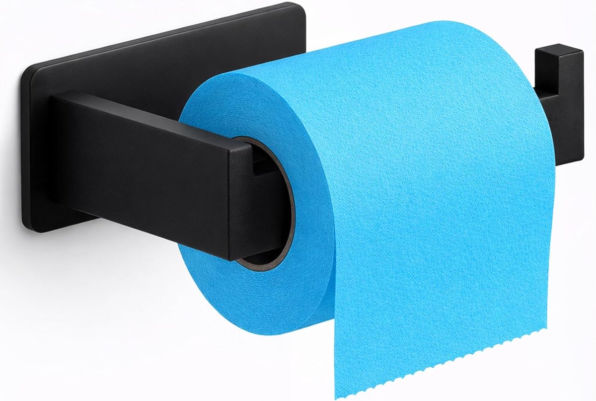 SnelShoppen - Minismus Toiletpapierhouder Roestvrij Staal - Sterke Zelfklevende Sticker - Boorvrije Wc-Rolhouder - Snelmontagehouder voor 3 Rollen - H