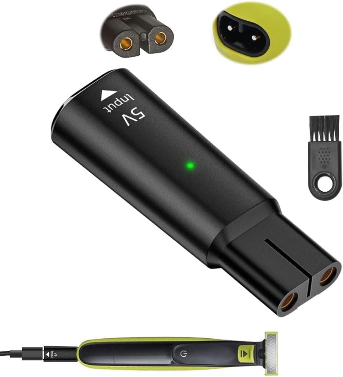 SnelShoppen - 5V Scheerapparaat Oplader Converter USB-C Compatibel met One Blade QP2724 QP2824 S3145 X3001 X3053 S7887 S5887 MG5910 MG7910 MG7950 MG95