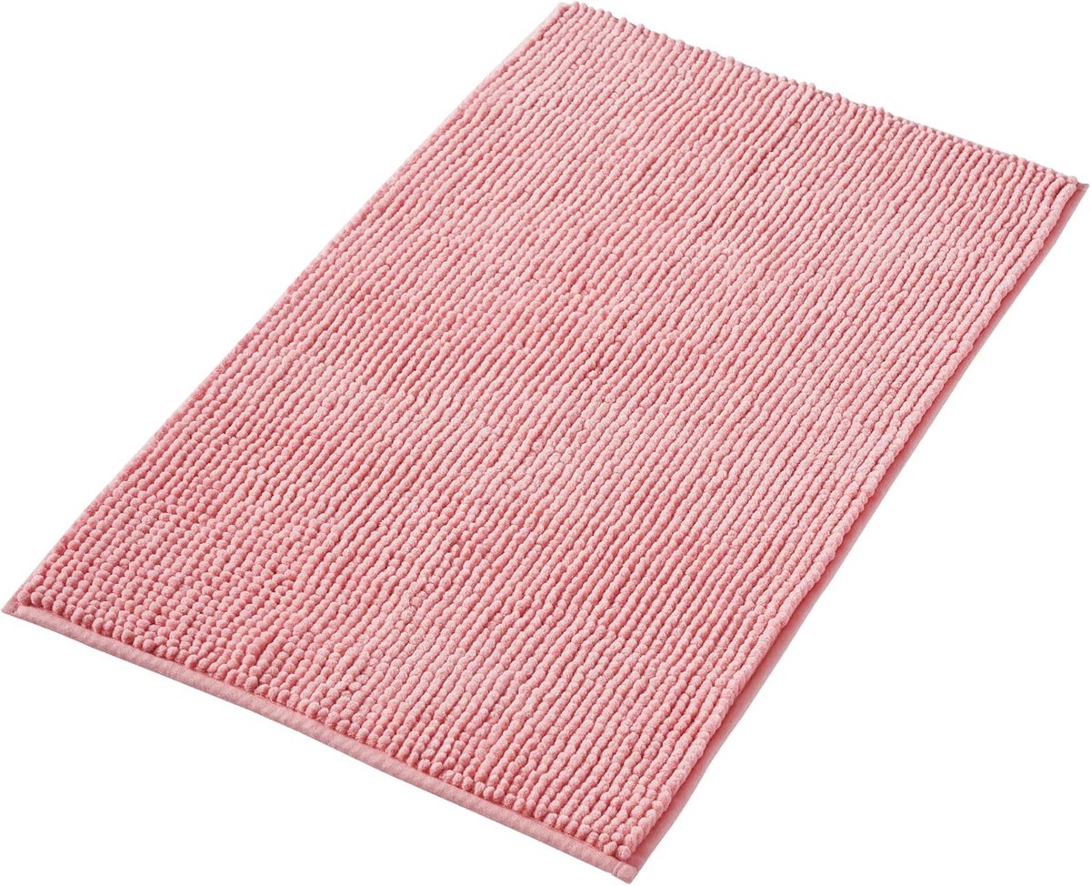 SnelShoppen - Badmat Anti-Slip Soft Chenille Roze 40x60 cm | Super Absorberend, Machinewasbaar, Geschikt voor Badkamer, Douche, Bad & WC Mat