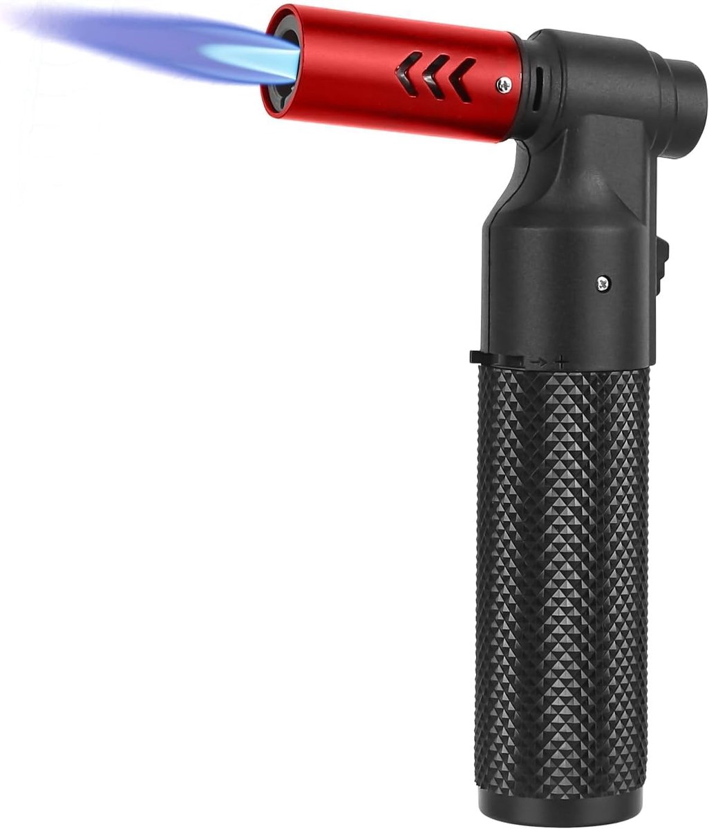 SnelShoppen - Keuken Blaasbrander Butaan Torch Aansteker Grote Jet Vlam Hervulbare Draagbare Butaan Torch Verstelbare Mini Blow Torch voor Camping Bak