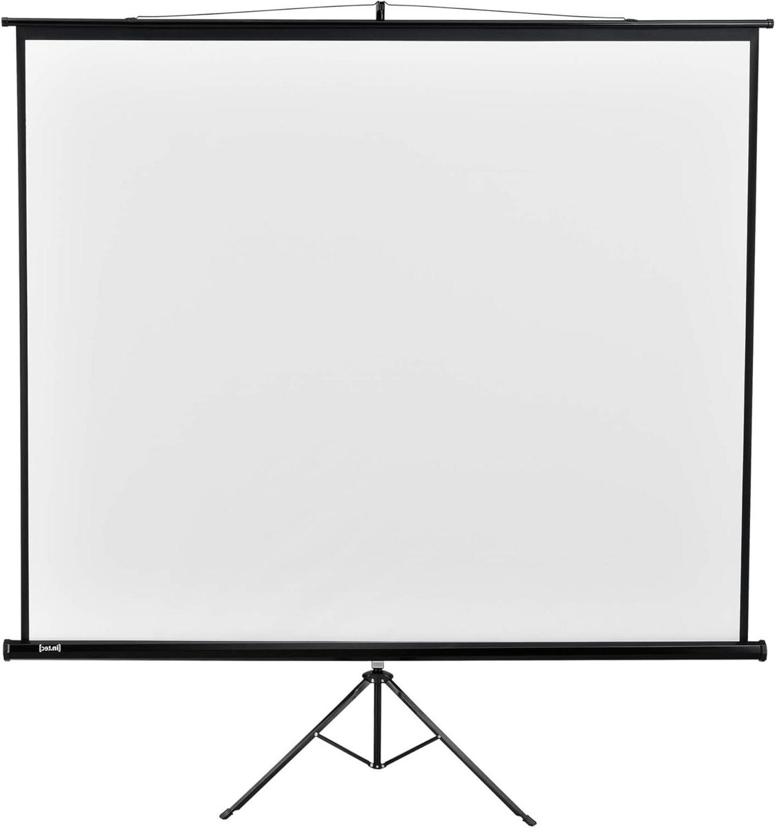 Projectiescherm Statief - Beamerdoek Flexibel - Thuisbioscoop Presentaties - Traploos In Hoogte - 203x203 cm - Wit Zwart