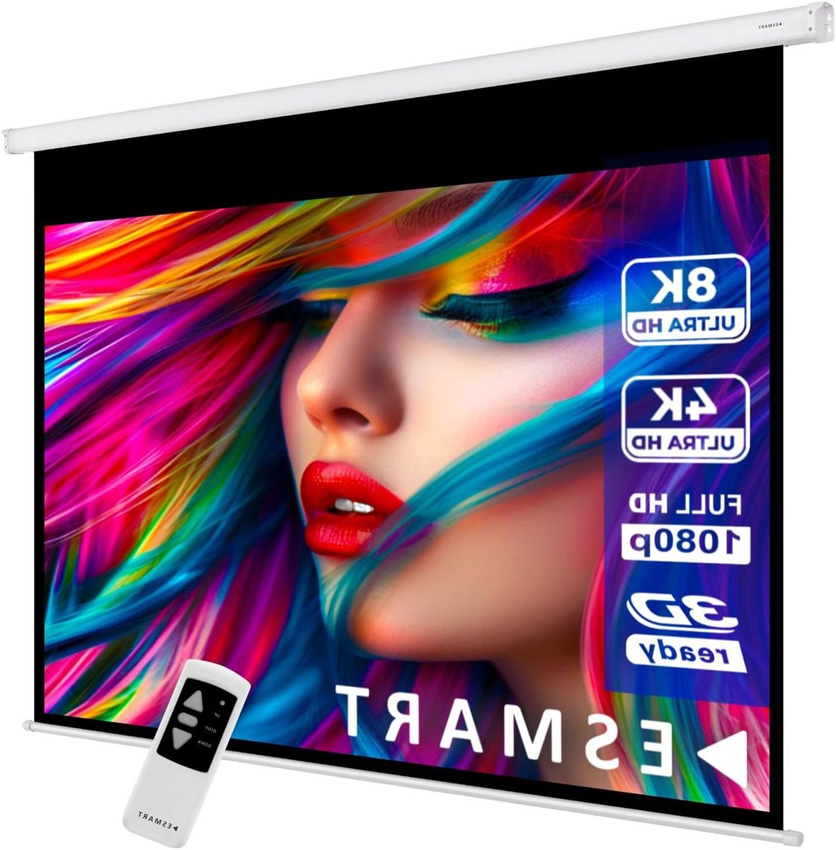 Gemotoriseerd Scherm - Projectiescherm - Thuisbioscoop Creëren - 4:3 Beeldformaat - 234 x 176 cm - Wit