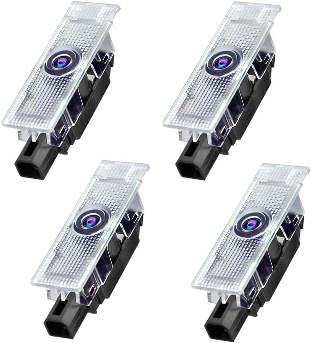 SnelShoppen - 4 Stuks Deurverlichting Auto - LED Instapverlichting met Logo Projector - Welkomstbordverlichting voor Alfa Romeo 159/Giulia/Mito/Stelvi