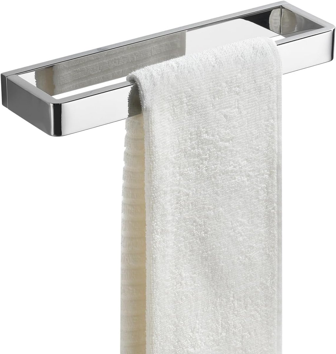 SnelShoppen - Badkamer Handdoek Bar Chroom 29,8 cm - 304 RVS Wandmontage Handdoekenrek Hanger - Stijlvolle Badkamer Keuken Accessoires