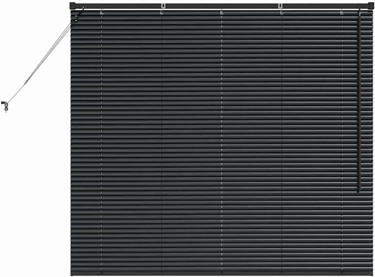 Jaloezieën - Aluminium Raambekleding - Privacy en Zonwering - Verstelbare Lamellen - 130 x 150 cm - Zwart