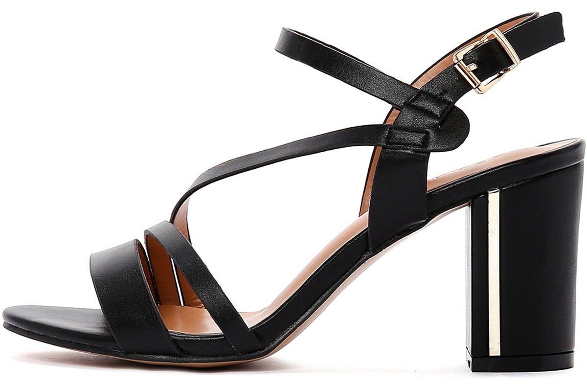 DERIMOD Sandalen Met Hoge Hak Imitation Leren High Heel Sandalen