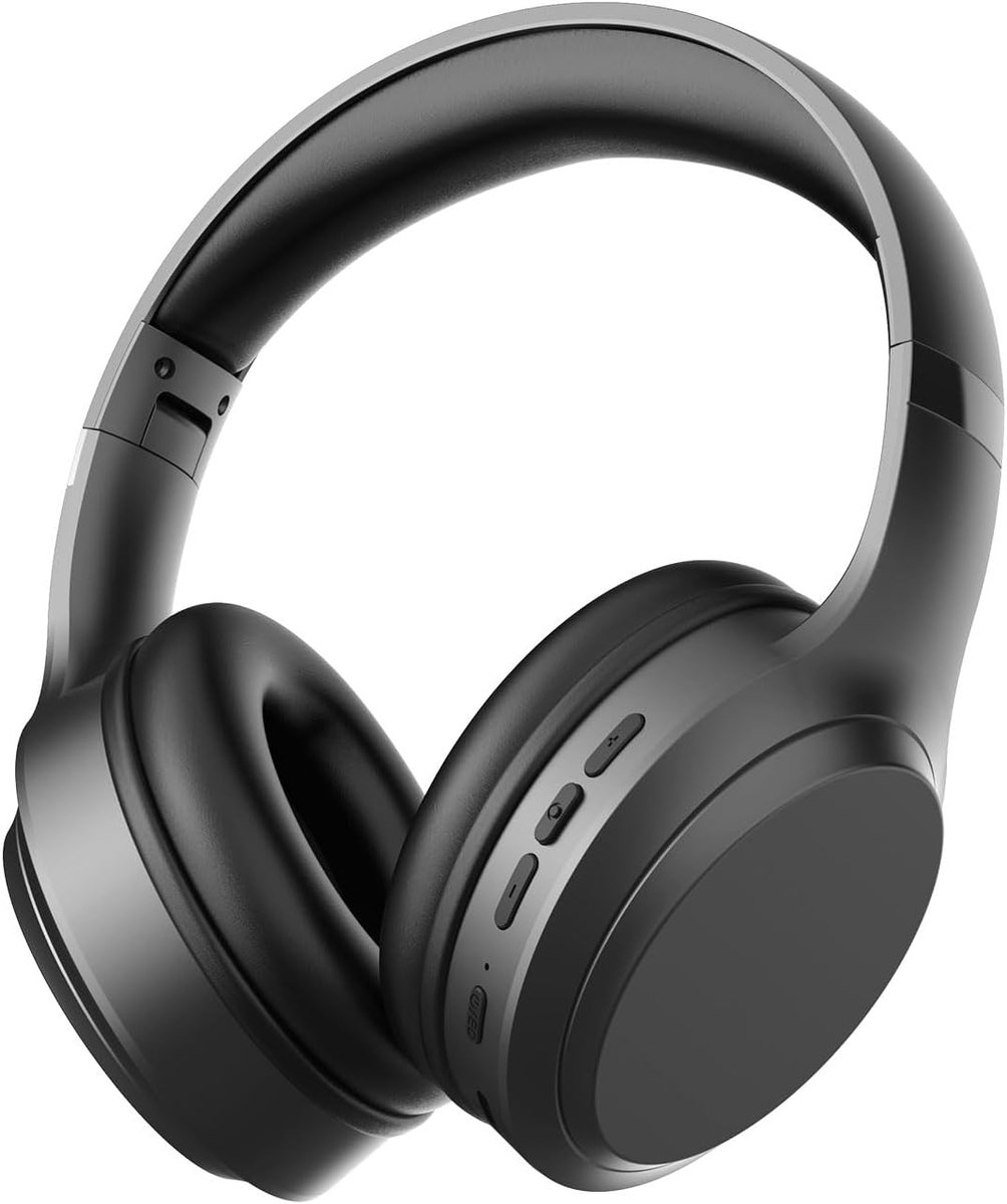 SnelShoppen - Draadloze Bluetooth Hoofdtelefoon met 82 Uur Batterijduur, HiFi Stereo Geluid, 3 Audio Modus, Lichtgewicht en Vouwbaar voor Reizen, Werk