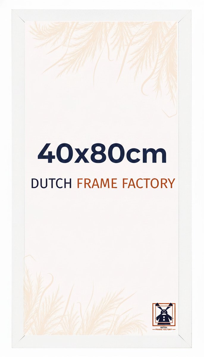Fotolijst 40x80 cm - MDF - Wit Hoogglans - Benno