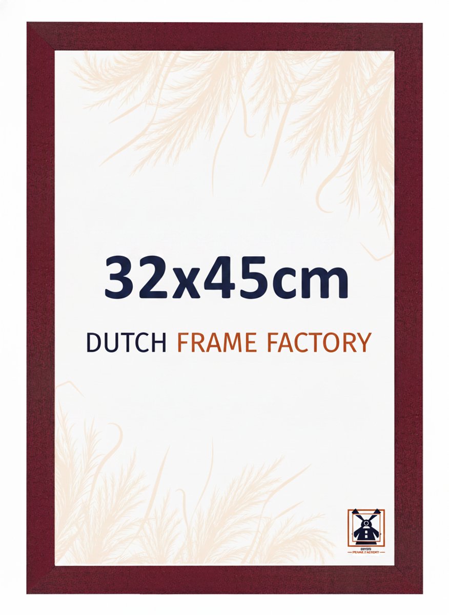 Dutch Frame Factory Fotolijst 32x45 cm - MDF - Wijnrood Geveegd - Benno