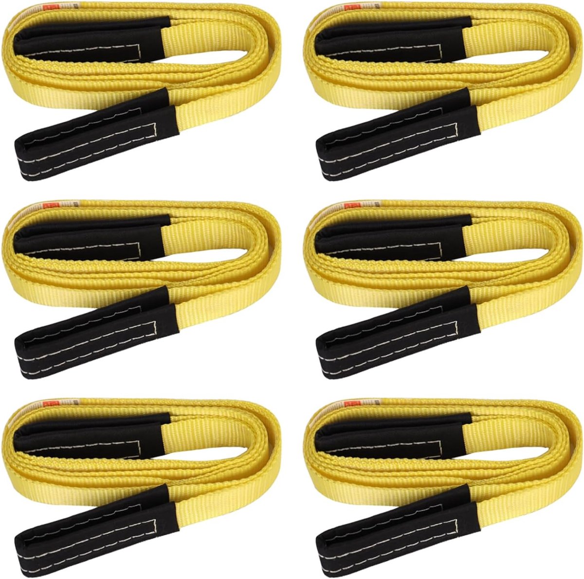 SnelShoppen - 6PK 1" x 8' Lift Sling Web Strap - Lifting Straps met 4000lbs Breeksterkte - Duurzaam Polyester - Voor Meubels, Apparaten, Machines en B