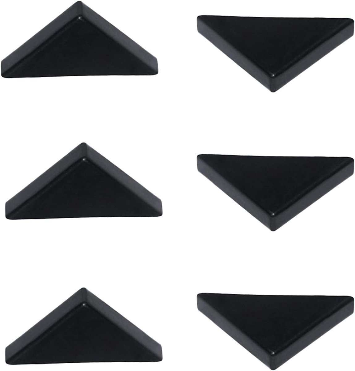 SnelShoppen - 20x 6mm Hoekbeschermers voor Glas en Tegels - Zwarte Triangulaire Hoekcovers van Duurzaam PE Plastic - Veiligheidsoplossing voor Kindere