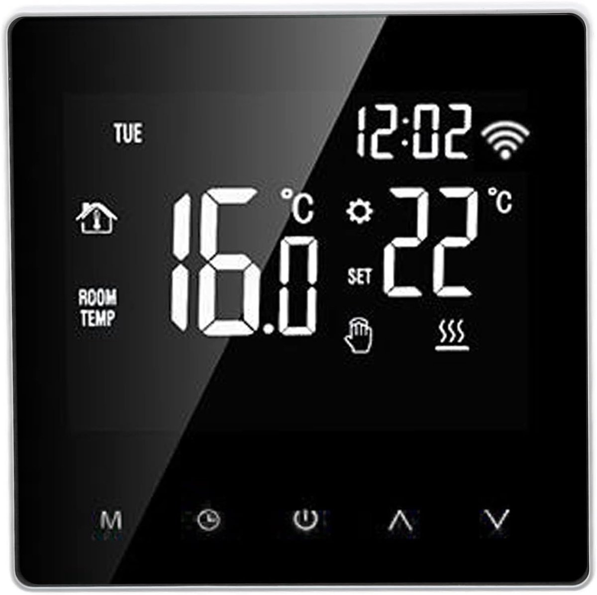 SnelShoppen - ME81H Smart Thermostat 5~90℃ WIFI - Digitale Ondervloer Verwarming Thermostaat met LCD Touchscreen - Energiezuinig en Nauwkeurig - Tuya