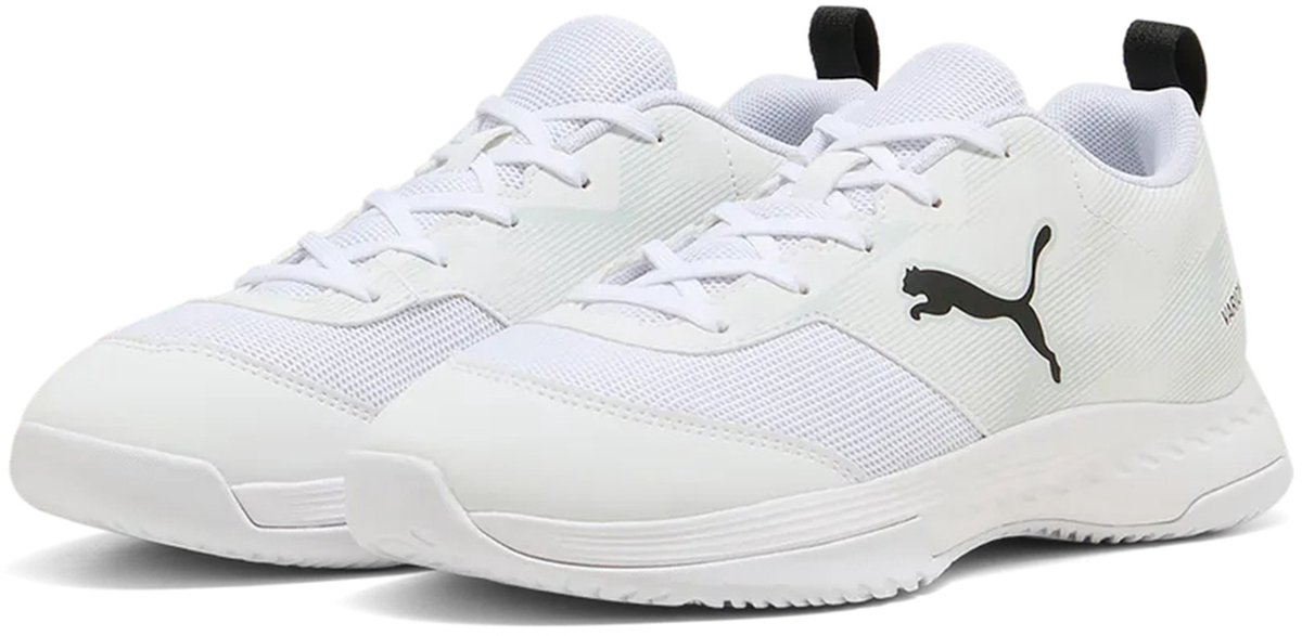 Puma Varion 3 Jr 109097 02 indoor-schoenen voor kinderen met klittenbandsluiting Wit