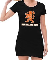 Nederland supporter jurkje Hup Holland Hup zwart voor dames - landen kleding S
