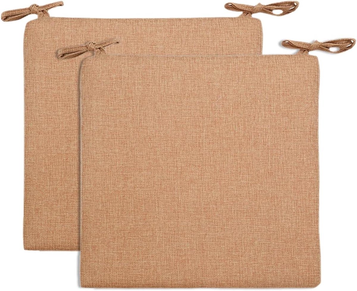 Stoelkussens Set - Zitkussens - Comfortabel Zitten - Antislip Met Banden - 40 x 40 cm 2 St