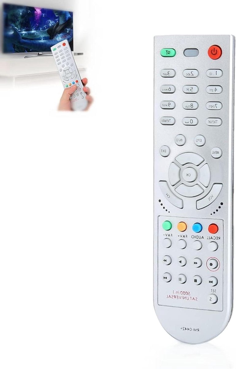 Vervangende Afstandsbediening - Satelliet Afstandsbediening - TV Bediening - Universeel Inzetbaar - 18 cm Lengte - Zwart