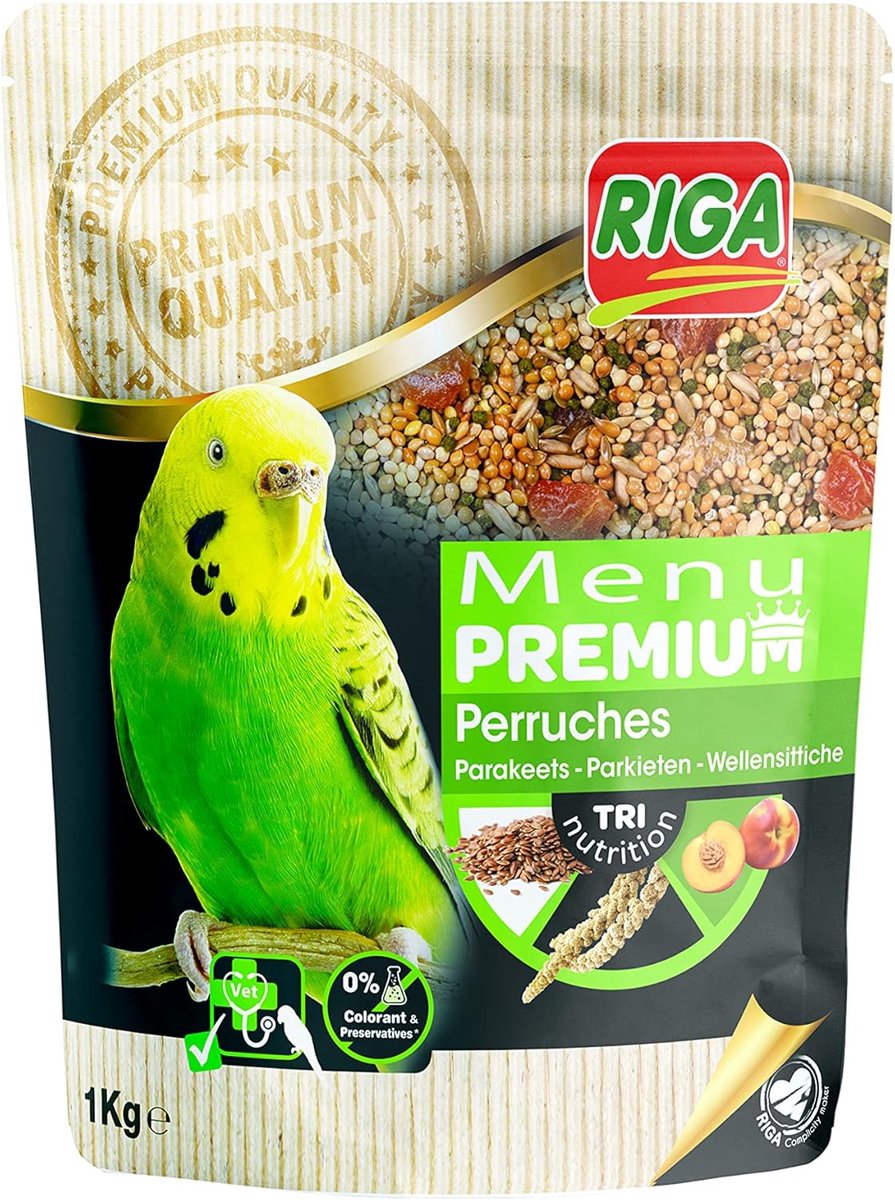SnelShoppen - Premium Menu voor Parkieten - Mix van Zaden, Granen en Groente-eiwitten - Tri-Nutrition Concept - Optimale Darmen - 1 kg