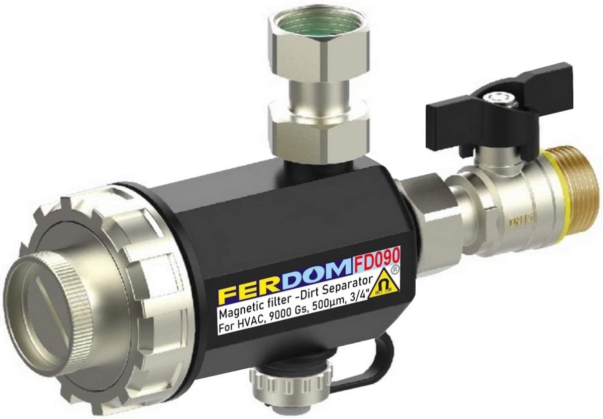 SnelShoppen - FERDOM FD090 Magnetisch Filter voor Centrale Verwarming - Compacte Vuilafsch