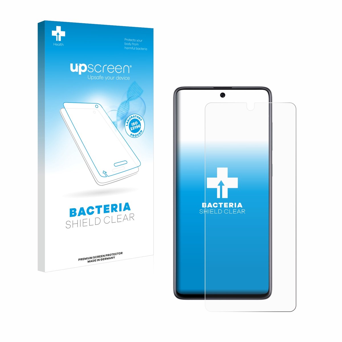upscreen - Screenprotector voor Samsung Galaxy A71 - Folie Beschermfolie transparant antibacterieel