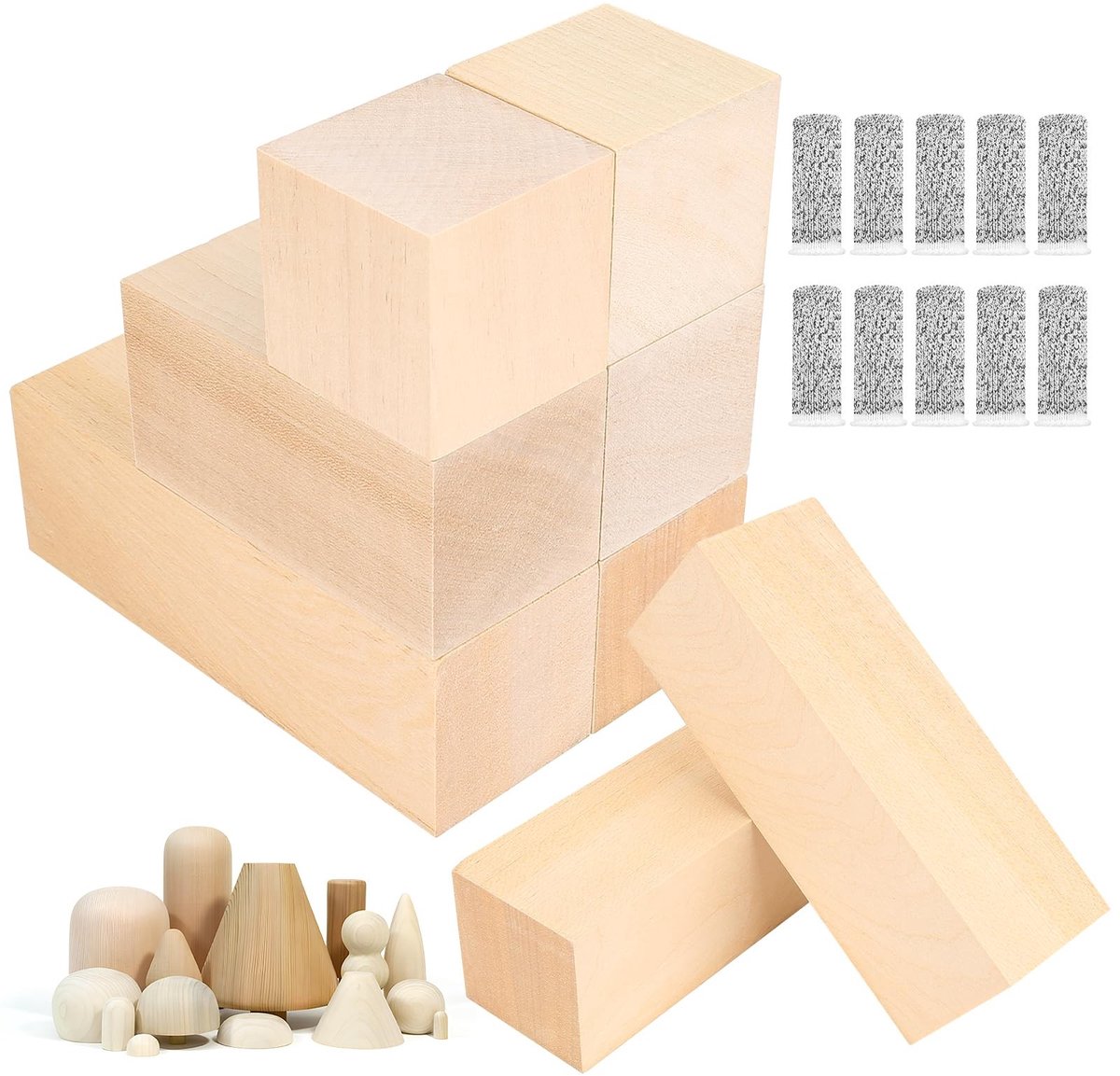 Solidchoice - Set van 6 Houtsnijplanken van Lindenhout voor DIY