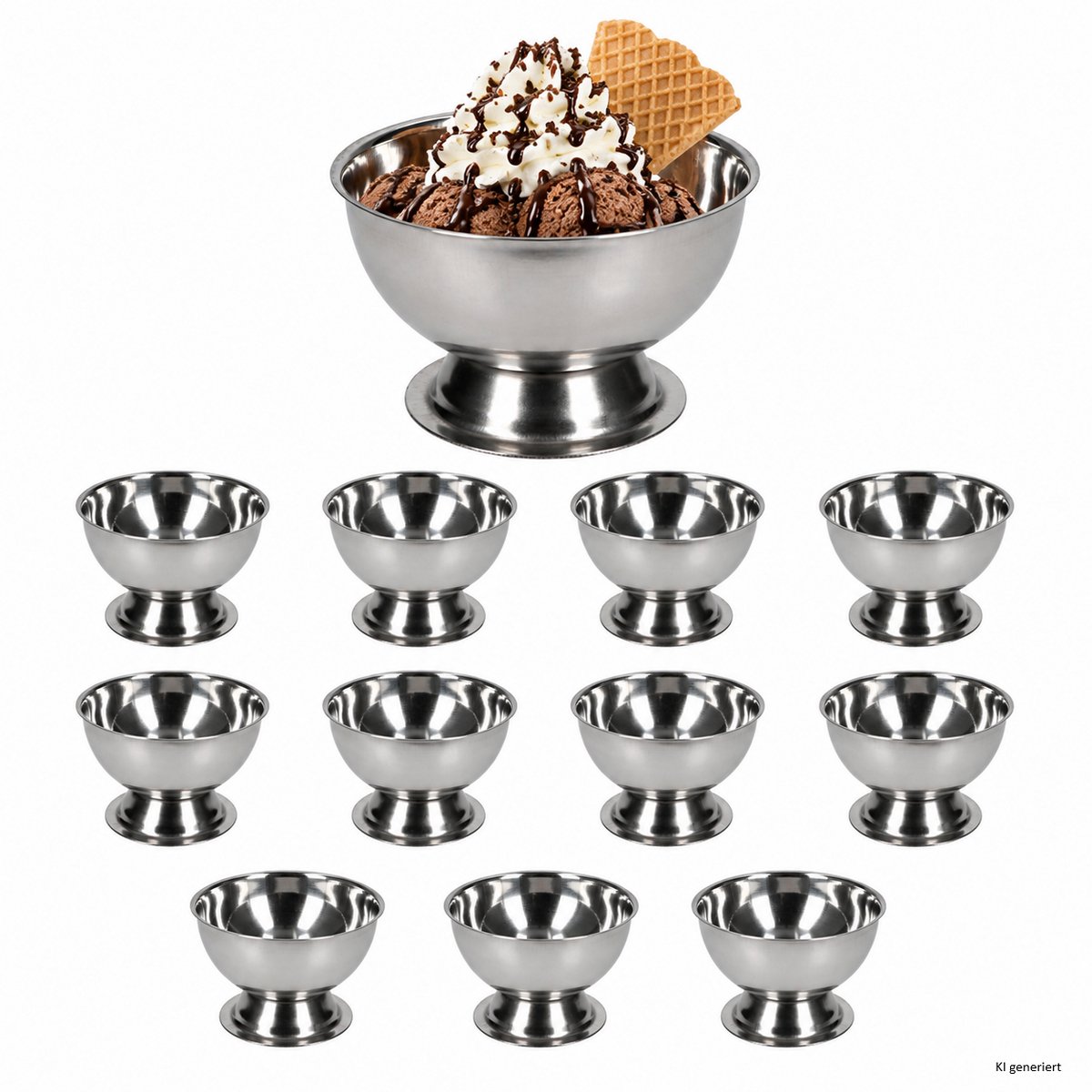 12-delige set ROB ijscoupes Ø9,5cm van roestvrij staal – A12442020