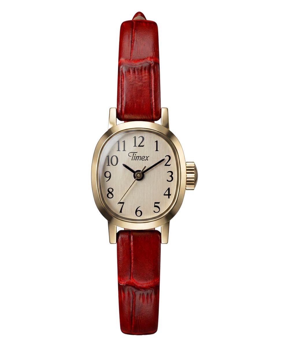 Timex Cavatina TW2Y87900 Horloge - Leer - Rood - Ø 17 mm