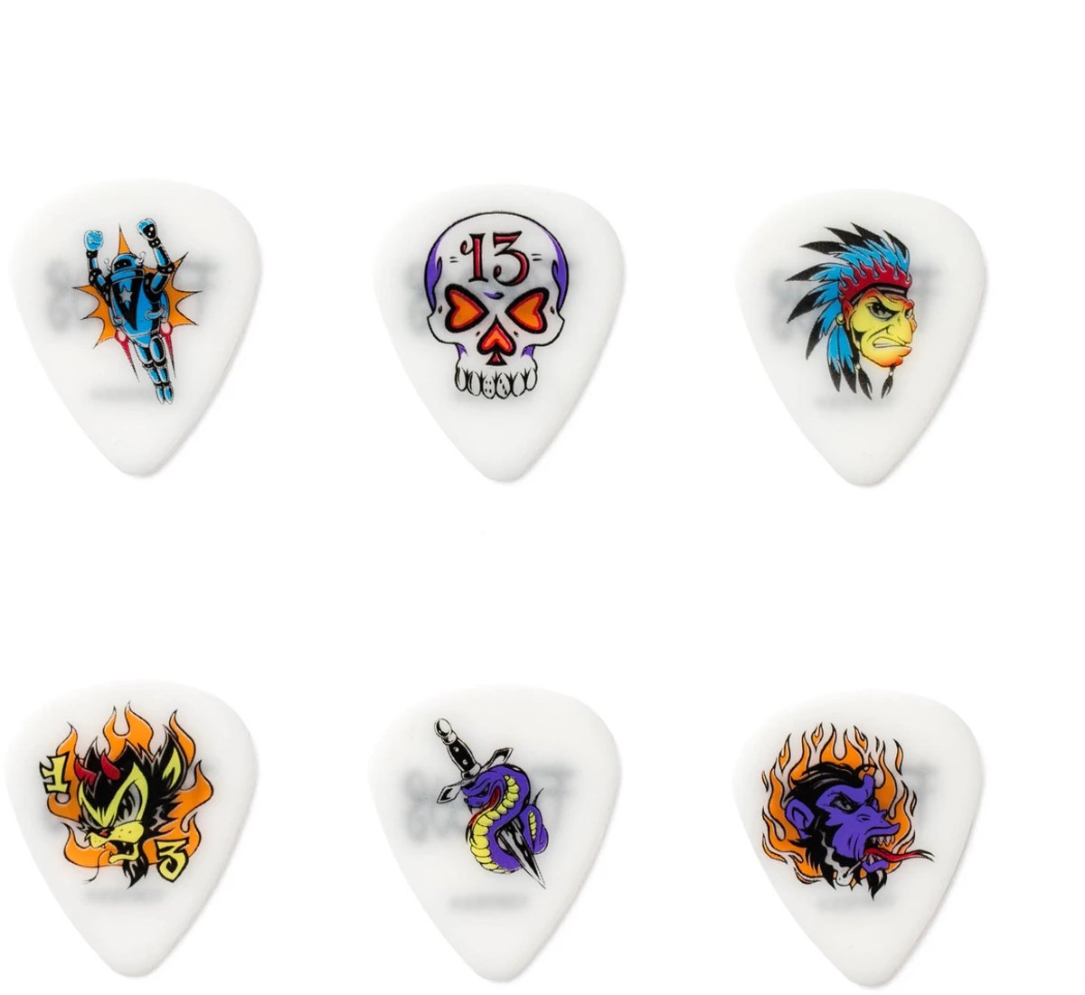 Jim Dunlop Blackline Alan Forbes - Plectrums - 0,60 mm - Player's Pack 6 Stuks