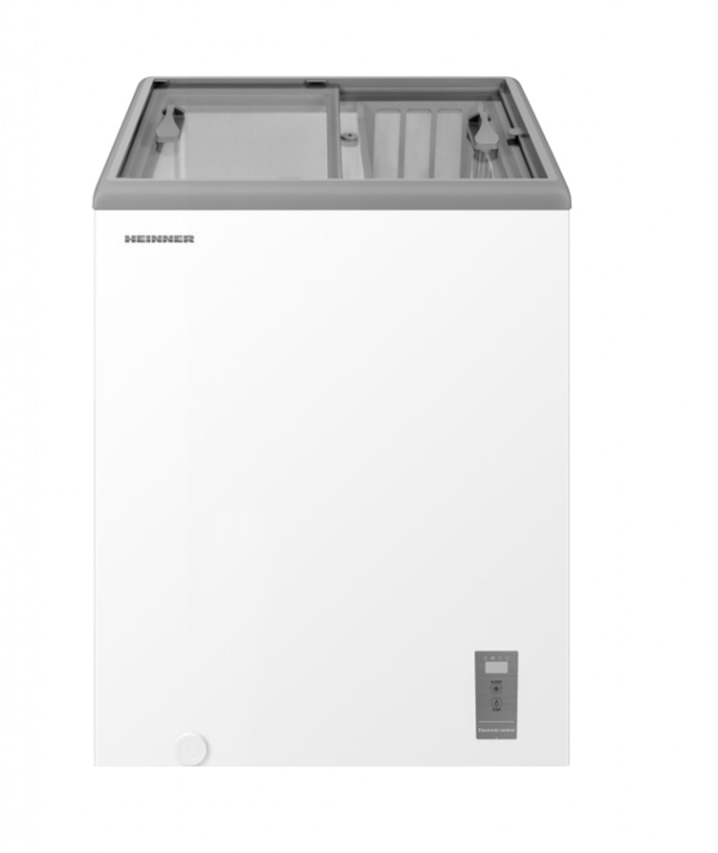 Heinner HSF-M82INVWHB Vrieskist met Schuifdeksel – 82 L – Inverter Compressor – Energieklasse B – Koelkast-/Vriezerfunctie – Digitaal Display – Super Freeze – Glazen Schuifdeksel – Wit – 5 Jaar Garantie