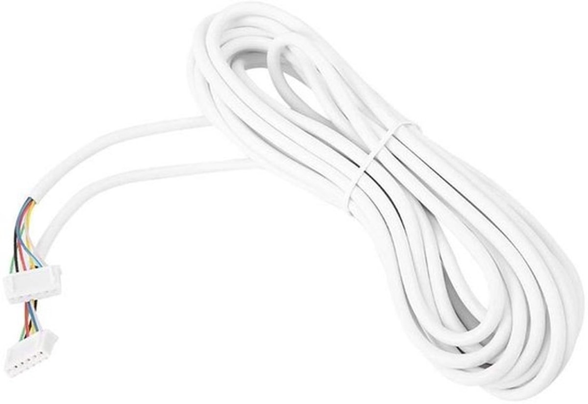 Deurbeldraadkabel 6-aderig 5 m - Koperen Kabel - PVC Isolatie - Wit - Duurzaam - 0,3 mm²