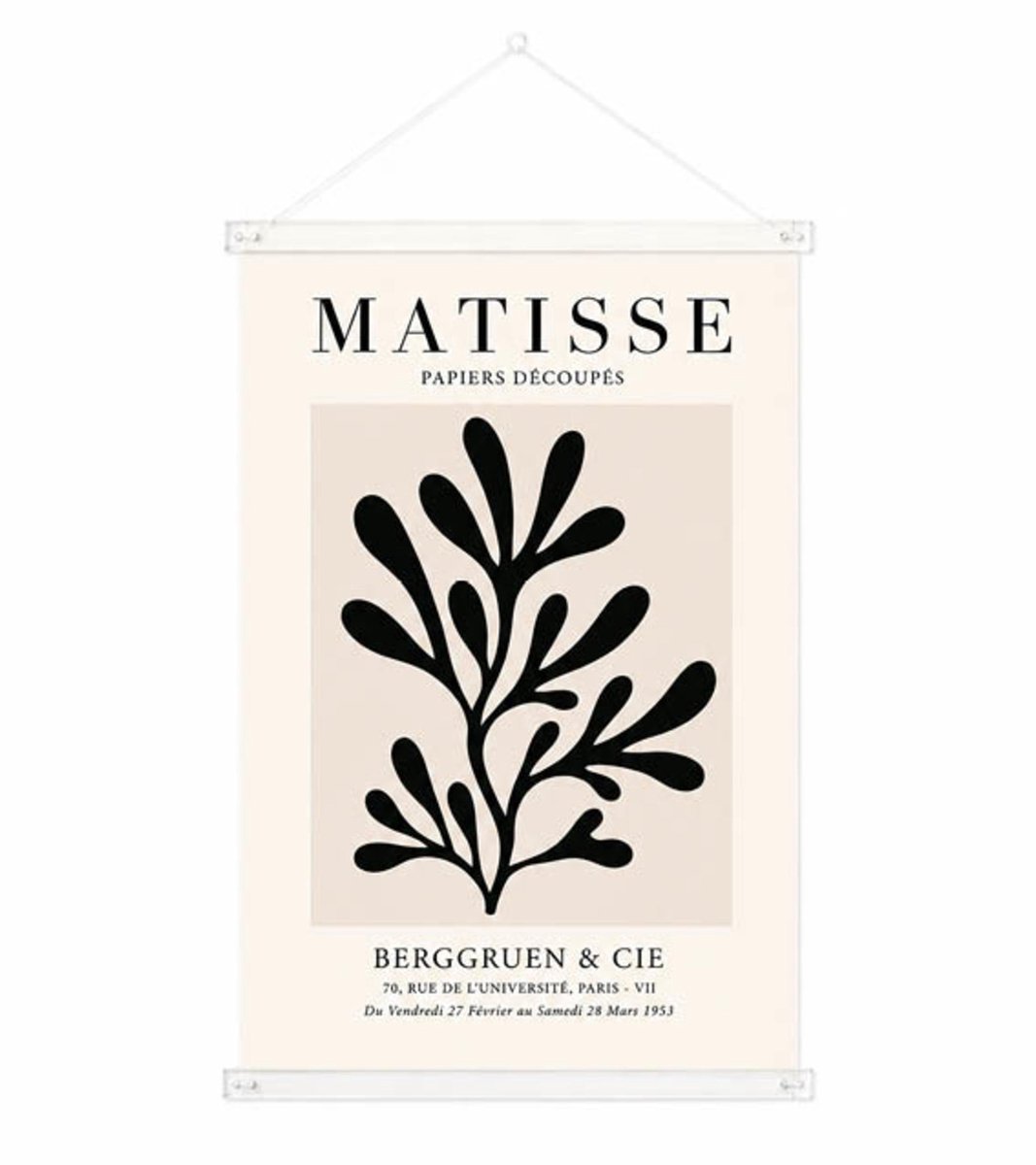 yd. Your Decoration Posterstrips 100 cm - Transparant - Kunststof - Posterhouder met Ophangoog